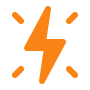 graphic icon of a lightning bolt