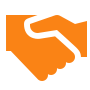 graphic icon of two hands shaking